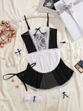 Cosplay Porno Maid Tights Sheer Lingerie