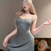 Nightgown Lingerie Lace Straps Backless Pajamas Temptation NightSoft Slim Fit Sling Skirt Home Nightwear
