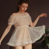 Transparent Nightgown Wedding Night Bride NightPajamas Flirt Temptation Lingerie