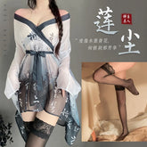 See Through Porno Kimono Lingerie Perspective Bathrobe Pajama Temptation Nightwear Long Sleeve Robes Mesh Nightgown