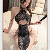Hollow Tradition Porno Roleplay Cheongsam Two Ways of Wearing Purple Black