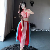 Erotic Hanfu Traditional Top Skirt Vintage Pajamas Halloween Carnival Dancer Cosplay Costumes