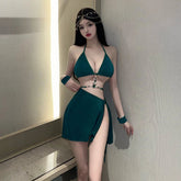Swimsuit Bra Miniskirt Set