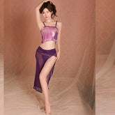 See-through Ancient Style Hanfu Traditional Improve Charm Cheongsam Costumes Role-playing Outfit