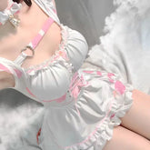 Pink Cow Maid Rabbit Lolita Bunny Halloween Costumes