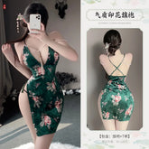 Lingerie High Waist Split Cheongsam Deep V