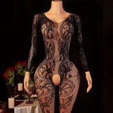 Hot One-Piece Open-Front Bra Crotchless Lingiere Sensual Night Wear Transparent Garter Belt Underwear Ultra-Thin Bodysuit
