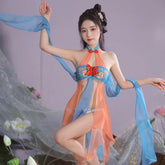 Erotic Hanfu Seductive Transparent Traditional Set