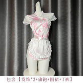 Retro Improve Cheongsam Lace Perspective Traditional Couples Flirting Pure Desire Home