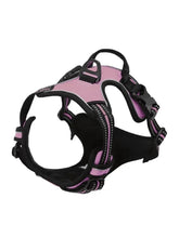 Breathable Mesh Dog Vest Harness Pink Reflective Strip Adjustable Chest Strap Padd Metal Top D Ring Outdoor Walking Pet Harness