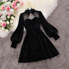 Sequins Velvet Elegant Dress