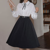 Sweet Bow Shirt Skirt Set