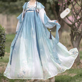 Sweet Flower Hanfu Dress Set