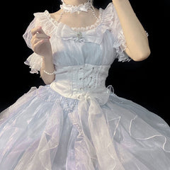 Sweet Gauze Bow Dress