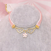 Pink Wings Flower Necklace