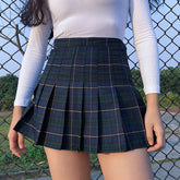 Sweet Grid Tall Waist Skirt