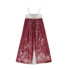 Tassel Butterfly Flower Hanfu Dress Set