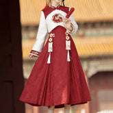 Tassel Flower Dress Hanfu Set