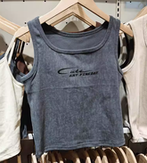 Vintage Washed Logo Print Cami Top