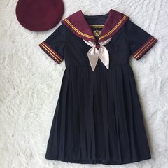 Lolita Navy Uniform Bow Dress