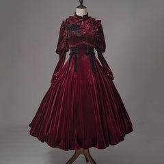 Velvet Bow Floral Dress