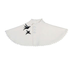 White Bow Shirt Swallow Dress Set