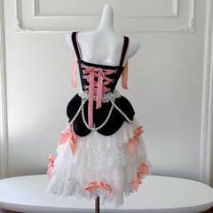 White Lace Flower Tie Dress