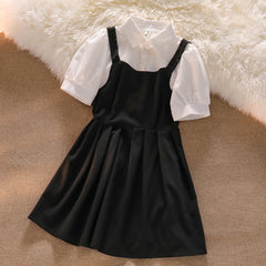 White Shirt Lace Dress