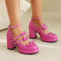 Wings Bow Heels Shoes