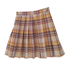 Yellow JK Pleated Skirt