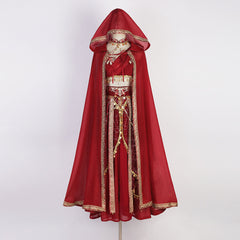 Red Cape Hanfu Skirt Set