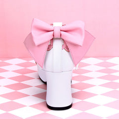 Lolita Chunky Heel Shoes with Butterfly Bow