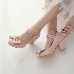 Lolita Bow Heel Shoes
