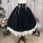 Retro Lace Black Skirt