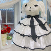 Gauze Lace Bow Dress