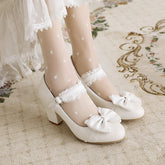 Lolita Lace Bow Heels Shoes