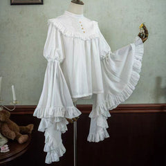 Lace Flower Shirt Skirt Set