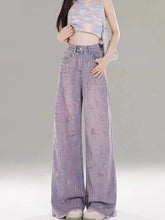 Tie-dye casual straight-leg pants