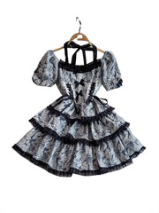 Lace Bow Floral Dress