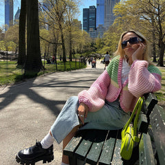 Bubble Gum Knitted Cottage Cardigan