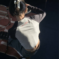 Vintage Raglan Sleeve Crop Top