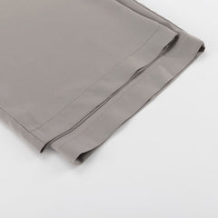 Patchwork Waist Baggy Pleated Tailored Pants