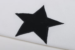 Star Embroidered Rib Cropped Tank Top