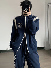 Patchwork Jacket Tracksuit Set