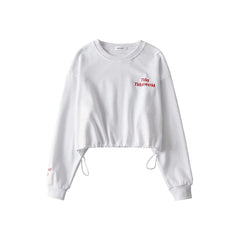Letter Graphic Vintage Cropped Sweatshirt