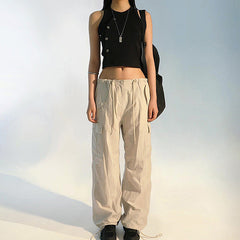 Size Friendly Pink Parachute Cargo Pants