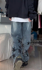 Vintage Denim Star Patch Boyfriend Jeans