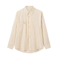 Aesthetic Striped Button Blouse
