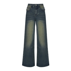 Vintage Gradient Wash Straight Leg Jeans