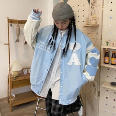 Vintage Toweling Hearts Varsity Jacket